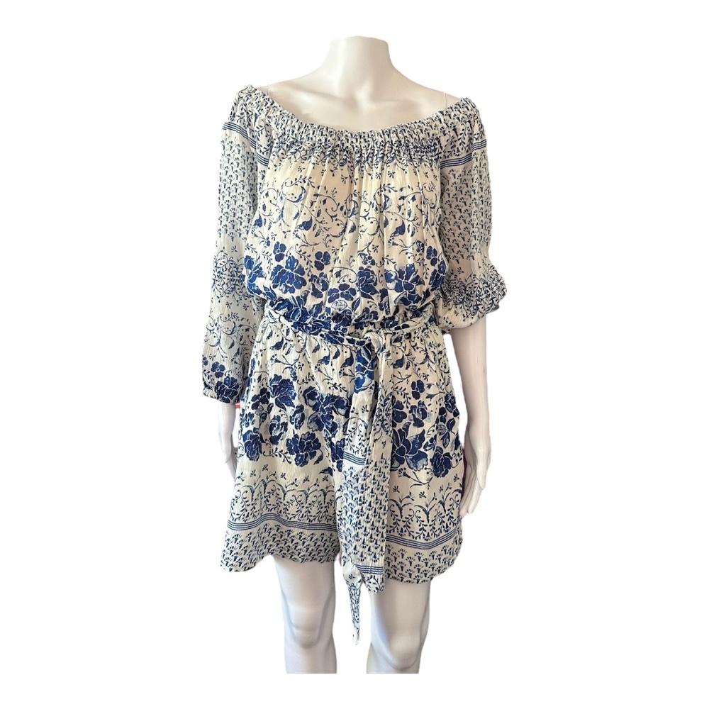 Anthropologie Clemente Romper Off The Shoulder Pockets Tie Waist  Women's  M